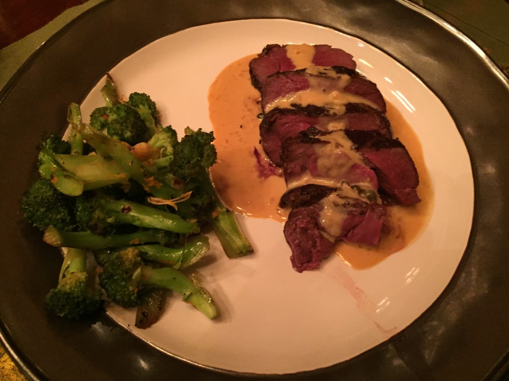 Venison w:Green Peppercorn Sauce