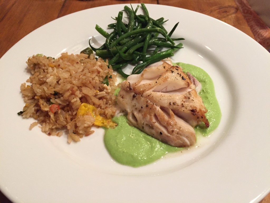 Black Cod w.Pea Sauce