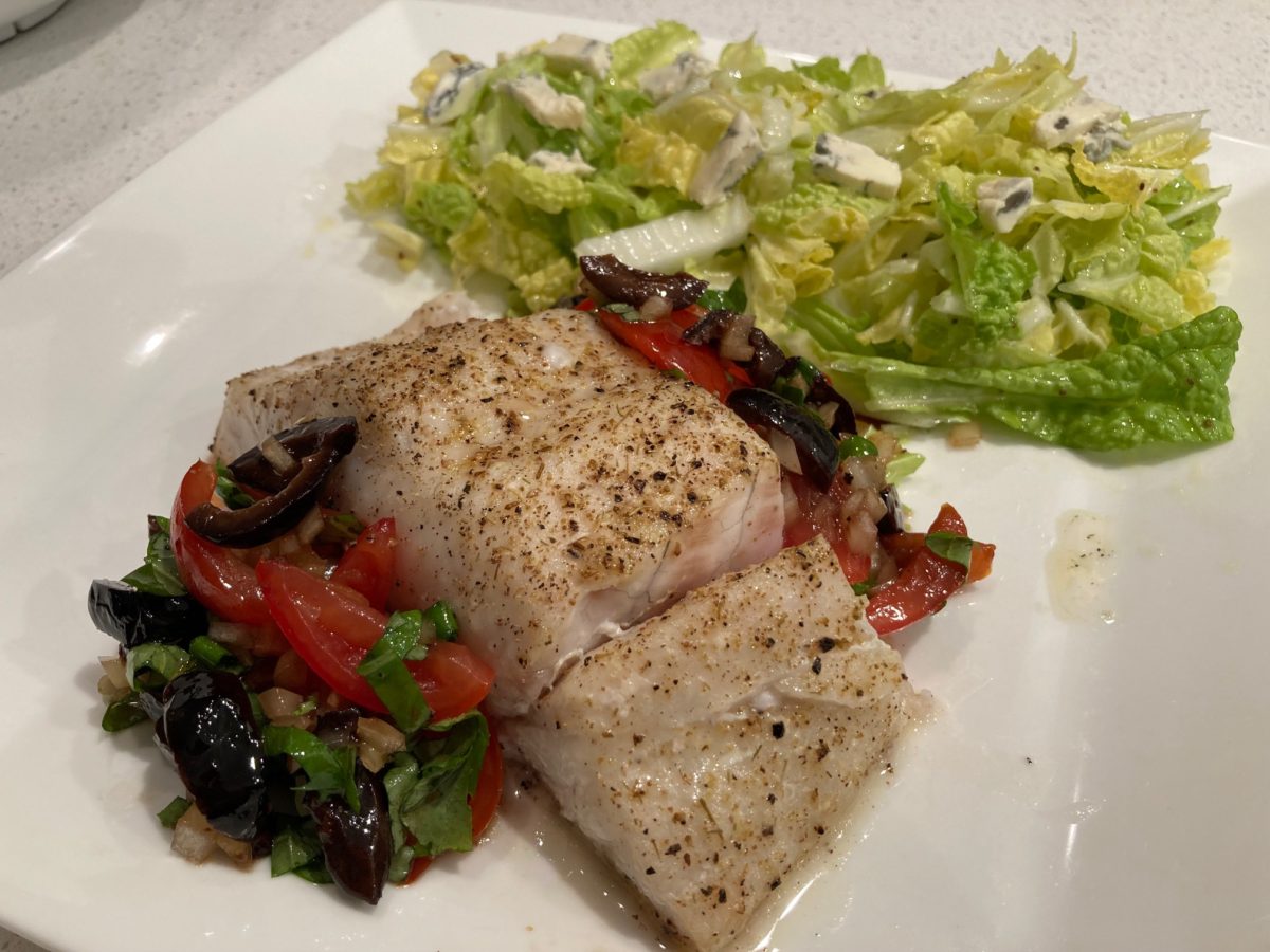 Sea Bass with Sauce Vierge Wine Pairing Steven's Wine and Food Blog